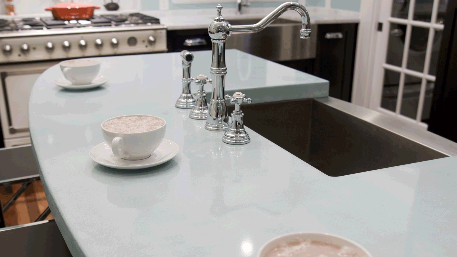 Concrete Countertops And Sinks Smooth Cream Color Custom Made Cement Countertops By J And T Service